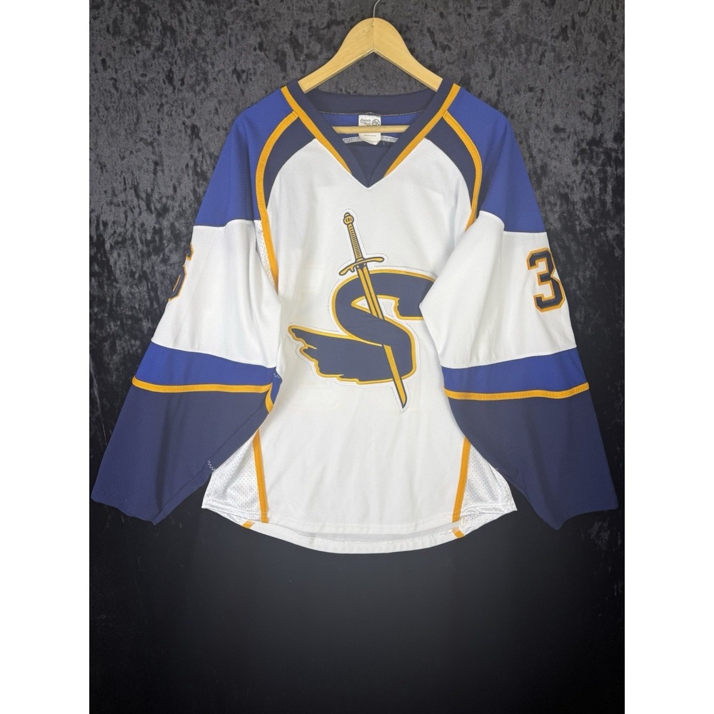 Buffalo Sabres Athletic Knit AK NHL Hockey STITCHED Jersey  #36 Mens S White